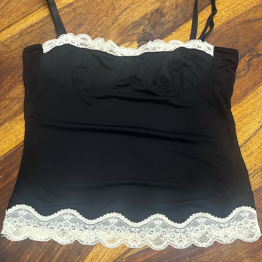 Black Lace Trim Camisole